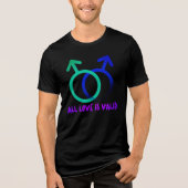 すべての愛は正当 火星のシンボル トライブレンドTシャツ (正面)