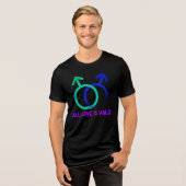 すべての愛は正当 火星のシンボル トライブレンドTシャツ (正面全面)