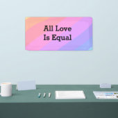 すべての愛は等しい虹のプライド月LGBT追加nam 横断幕 (トレードショー)