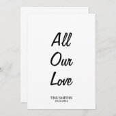 すべての愛を込めた感謝カード - 片面タイプでメモが可能 サンキューカード (正面/裏面)