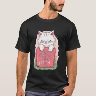 すべての感情はあり, かわいい 猫 子猫 女性とキ Tシャツ