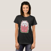 すべての感情はあり, かわいい 猫 子猫 女性とキ Tシャツ (正面フル)