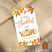 すべての感謝 秋のカボチャの葉タグ ギフトタグ