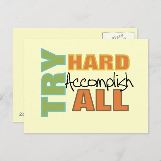 すべての懸命を実行する ポストカード (正面/裏面)