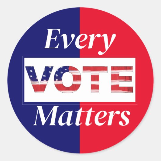 すべての投票が問題 ラウンドシール (正面)