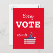 すべての投票は米国の選挙投票者投票を数える ポストカード (正面/裏面)