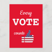 すべての投票は米国の選挙投票者投票を数える ポストカード (正面)