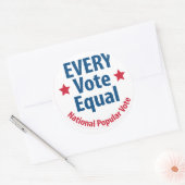 [すべての投票を均等にする]ボタン ラウンドシール (封筒)