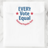 [すべての投票を均等にする]ボタン ラウンドシール (バッグ)