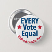 [すべての投票を均等にする]ボタン 缶バッジ (正面&裏面)