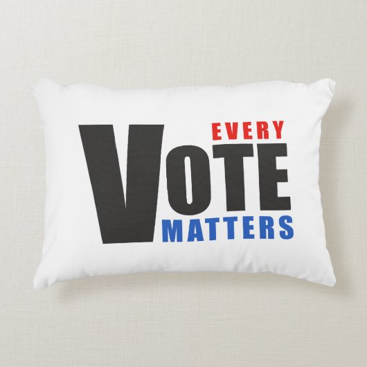すべての投票事項 – あなたの投票はあなたの力である アクセントクッション (正面)