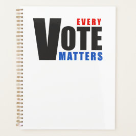 すべての投票事項 – あなたの投票はあなたの力である プランナー手帳