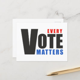 すべての投票事項 – あなたの投票はあなたの力である ポストカード