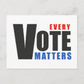 すべての投票事項 – あなたの投票はあなたの力である ポストカード (正面)