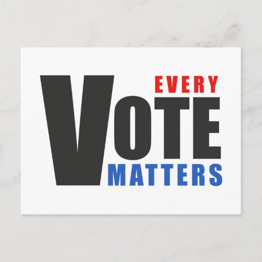 すべての投票事項 – あなたの投票はあなたの力である ポストカード (正面)