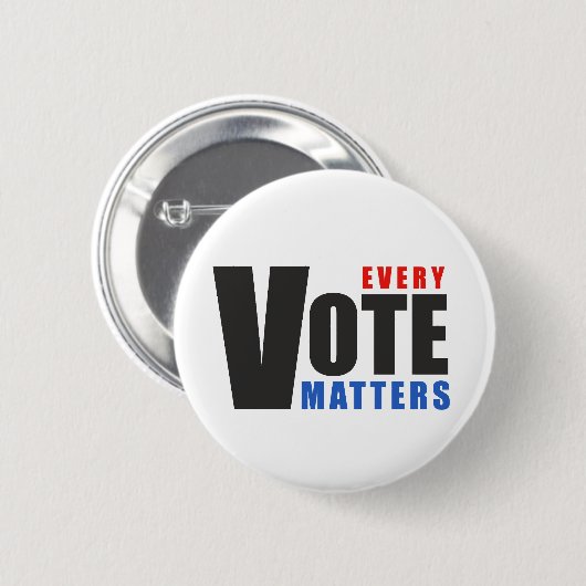 すべての投票事項 – あなたの投票はあなたの力である 缶バッジ (正面&裏面)