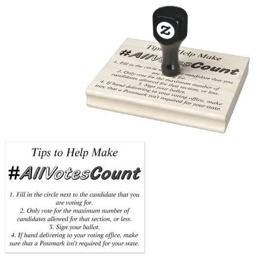 すべての投票数のハンドスタンプを確認するためのヒント ラバースタンプ (押印)