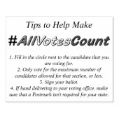 すべての投票数のハンドスタンプを確認するためのヒント ラバースタンプ (インプリント)