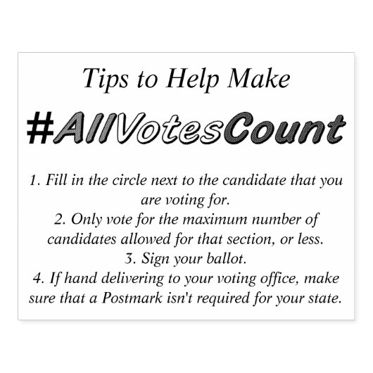 すべての投票数のハンドスタンプを確認するためのヒント ラバースタンプ (インプリント)