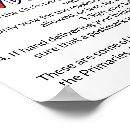 すべての投票数を投票のヒントのポスターで表示 ポスター (角)