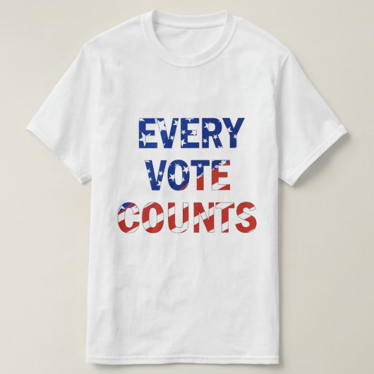 「すべての投票数」アメリカ大統領選挙 Tシャツ (デザイン正面)