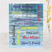 すべての抽象芸術からのJUMBO退職祝い カード (黄色い花)