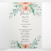 すべての招待プログラムrsvp詳細受信 三つ折り招待状 (内部中)