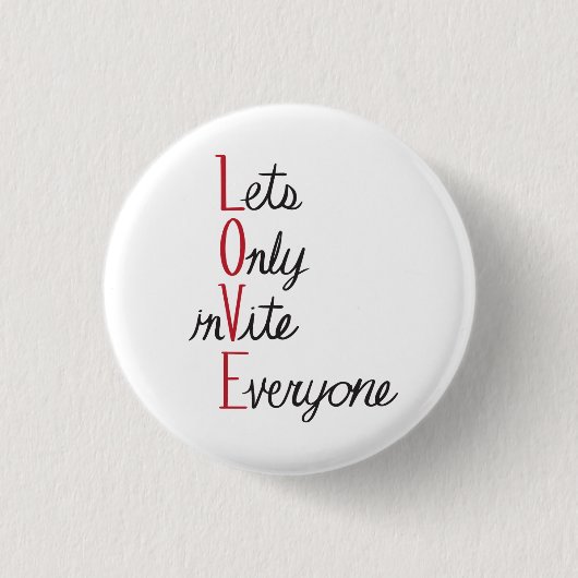すべての招待状に手書きユニティボタンのみ 缶バッジ (正面)