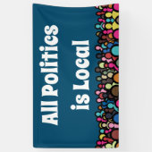 すべての政治はローカル2024 横断幕 (縦)