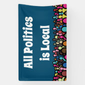 すべての政治はローカル2024 横断幕 (縦)