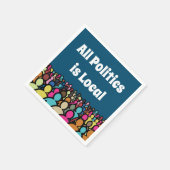 すべての政治は2022年の地方版 スタンダードカクテルナプキン (角)