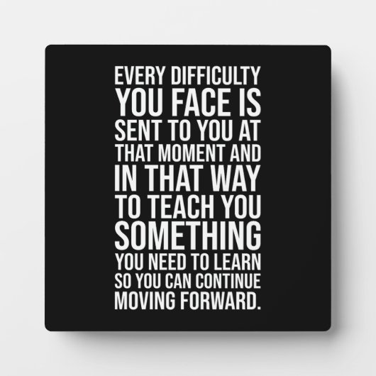 すべての教え困難より、ジム、喧騒、成功 フォトプラーク (正面)