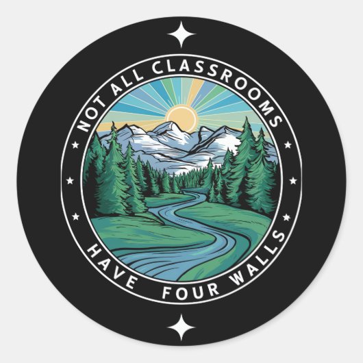 すべての教室が4つの壁自然学校を持っていない ラウンドシール (正面)