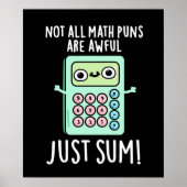 すべての数学のパンは恐ろしいだけ合計Pun暗いBG ポスター (正面)