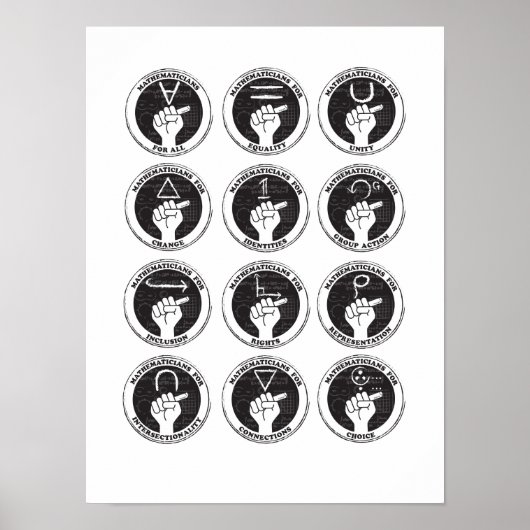 すべての数学者、平等、団結…ポスター ポスター (正面)