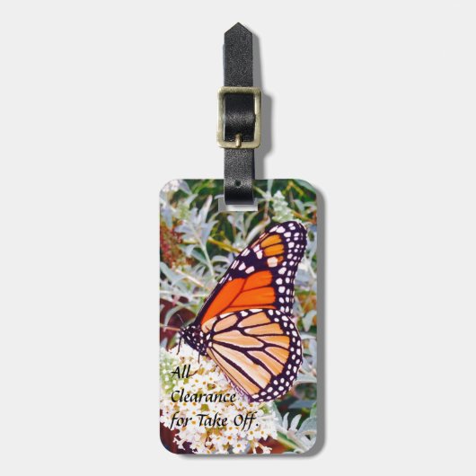 すべての整理をのためのはずしなさいマダラチョウ。 ラゲッジタグ (正面縦)