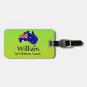 すべての文字の変更,フェアディンクムオーストラリア国旗のマップ ラゲッジタグ (正面横)