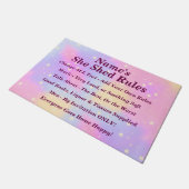 すべての文字の変更、名前の追加、彼女はルールのフロントを流す ドアマット (アングル)