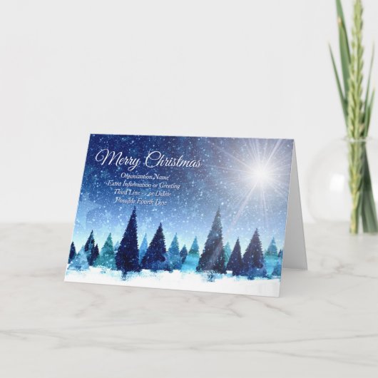 すべての文字の変更、団体や組織のクリスマスグリーティング カード (正面)