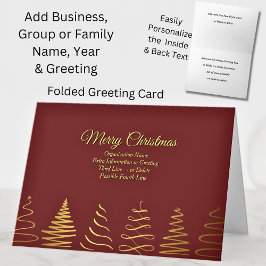 すべての文字の変更、団体や組織のクリスマスグリーティング カード