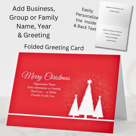 すべての文字の変更、団体や組織のクリスマスグリーティング カード