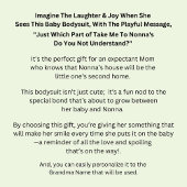 すべての文字を変更する私をNonna's Nonaおばあちゃんに連れて行く ベビーボディスーツ