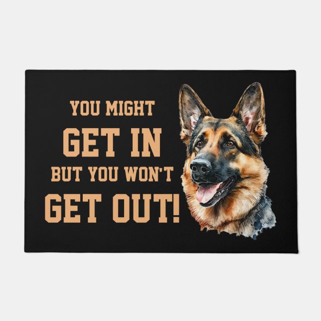 すべての文字を変更する、あなたが入るかもしれないが、外に出ない ドアマット (正面)