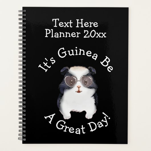 すべての文字を変更 – モルモット素晴らしBe Day プランナー手帳 (正面)