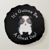 すべての文字を変更 – モルモット素晴らしBe Day ラウンドクッション (裏面)