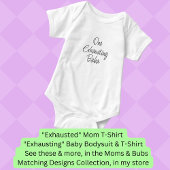 すべての文字を変更 – One Exhaiting Baba, Mom Bub Set ベビーボディスーツ