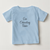 すべての文字を変更 – One Exhaiting Baba, Mom Bub Set ベビーTシャツ (正面)