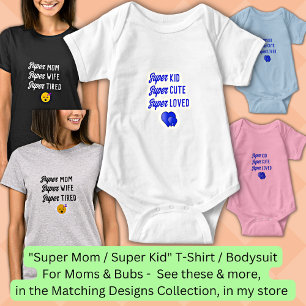 すべての文字を編すごい集、Kid Cute Loved (Matching Mom) ベビーボディスーツ