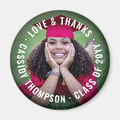 すべての文字卒業ありがとうフォトパーティーの好意 マグネット (正面)