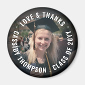 すべての文字卒業ありがとうフォトパーティーの好意 マグネット (正面)